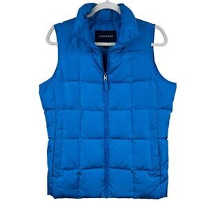 Lands' End Women's Puffer Vest Down Fill Quilted Royal Blue Small
